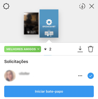Puede ver las solicitudes de chat en la información de su historia. Puede ver las solicitudes de chat en la información de su historia.