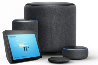 Familia Amazon Echo. Fonte: Amazon Familia Amazon Echo. Fonte: Amazon