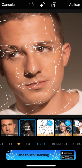 Efecto de boceto agregado a la foto. Efecto de boceto agregado a la foto.