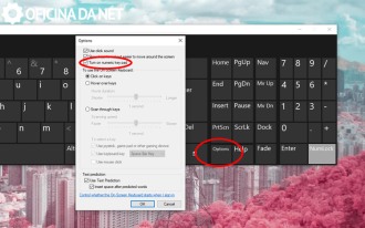 Si NumLock no aparece, seleccione las siguientes opciones Si NumLock no aparece, seleccione las siguientes opciones