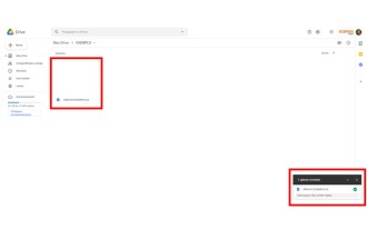 Drive le notifica cuando se completa la carga y muestra el archivo que ya está en su carpeta Drive le notifica cuando se completa la carga y muestra el archivo que ya está en su carpeta