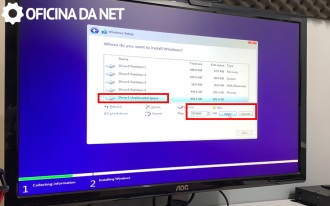 Seleccione su unidad, haga clic en Nuevo y luego en Aplicar Seleccione su unidad, haga clic en Nuevo y luego en Aplicar
