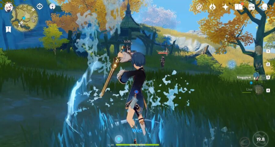 Una captura de pantalla de Xingui en el juego en Genshin Impact.