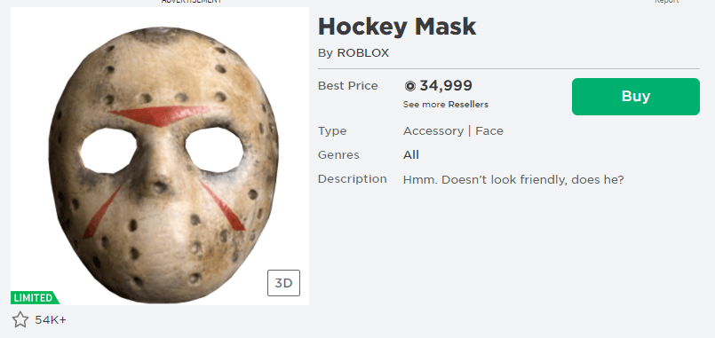 antifaz de roblox