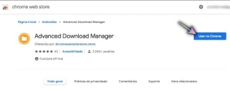 Imagen: Extensión Advanced Download Manager. Imagen: Extensión Advanced Download Manager.
